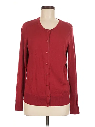 Pre-owned Amazon Essentials Cardigan Sweater In Burgundy