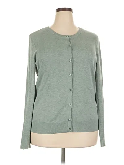 Pre-owned Amazon Essentials Cardigan Sweater In Green
