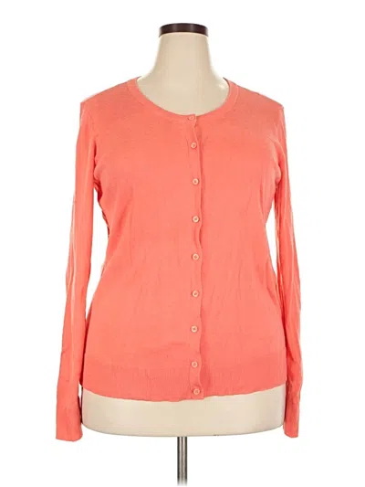 Pre-owned Amazon Essentials Cardigan Sweater In Orange
