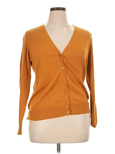 Pre-owned Amazon Essentials Cardigan Sweater In Orange