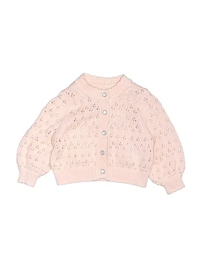 Pre-owned Amazon Essentials Babies' Cardigan Sweater In Pink