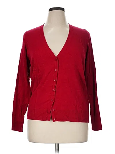 Pre-owned Amazon Essentials Cardigan Sweater In Red