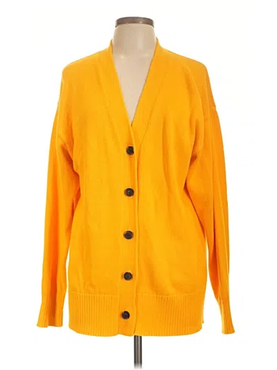 Pre-owned Amazon Essentials Cardigan Sweater In Yellow