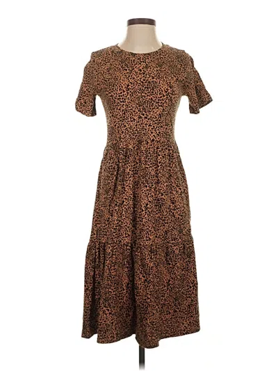 Pre-owned Amazon Essentials Casual Dress In Brown