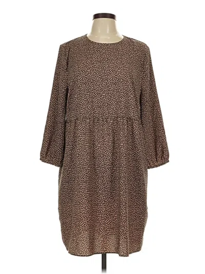 Pre-owned Amazon Essentials Casual Dress In Brown