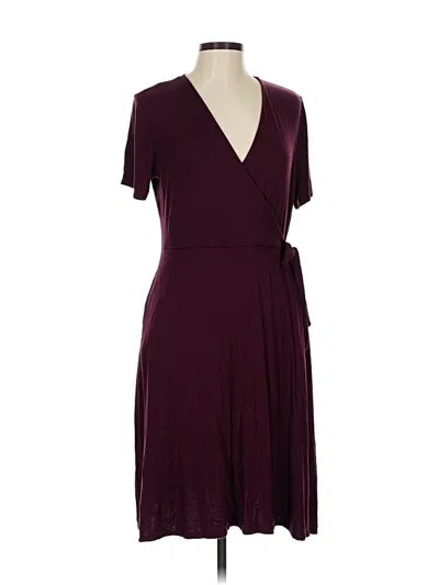 Pre-owned Amazon Essentials Casual Dress In Burgundy