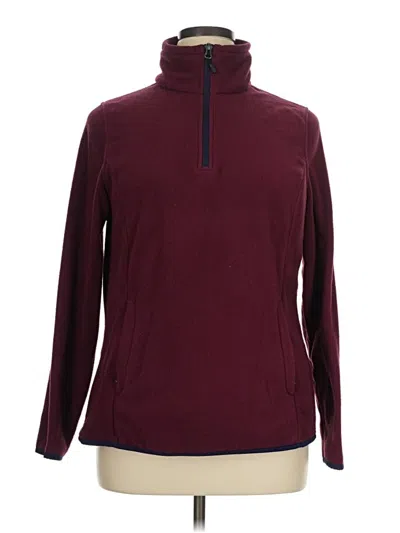 Pre-owned Amazon Essentials Fleece Jacket In Burgundy