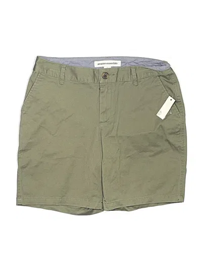 Pre-owned Amazon Essentials Khaki Shorts In Green