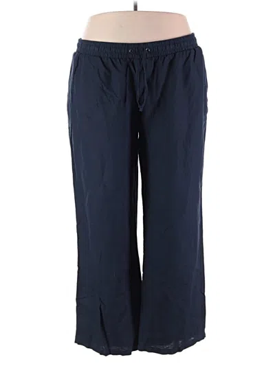 Pre-owned Amazon Essentials Linen Pants In Blue