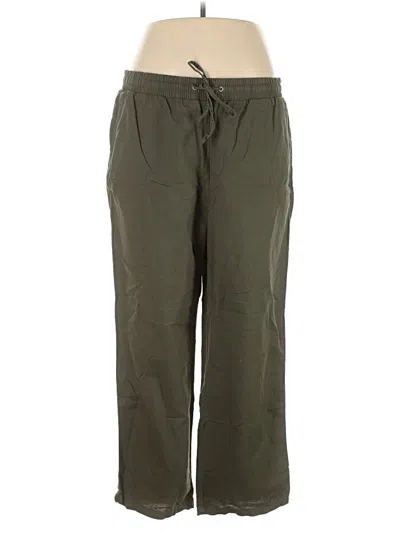Pre-owned Amazon Essentials Linen Pants In Green