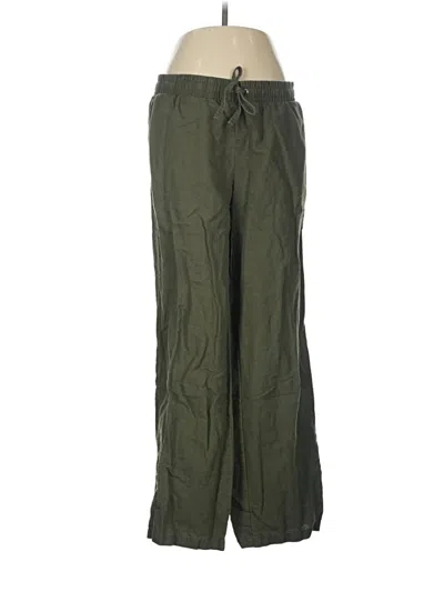 Pre-owned Amazon Essentials Linen Pants In Green