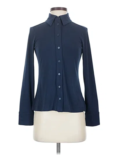 Pre-owned Amazon Essentials Long Sleeve Blouse In Blue