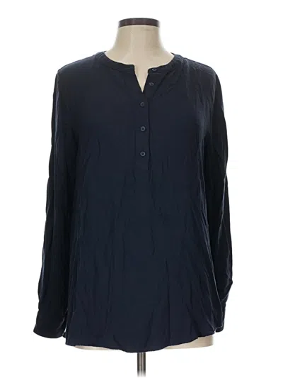 Pre-owned Amazon Essentials Long Sleeve Blouse In Blue