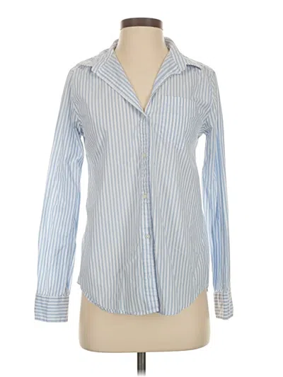 Pre-owned Amazon Essentials Long Sleeve Button Down Shirt In Blue