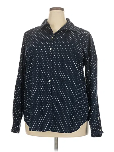 Pre-owned Amazon Essentials Long Sleeve Button Down Shirt In Blue