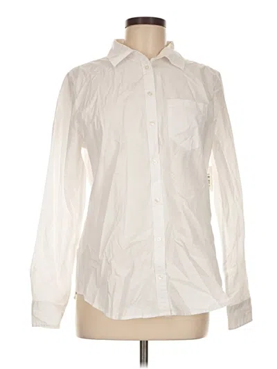 Pre-owned Amazon Essentials Long Sleeve Button Down Shirt In Ivory