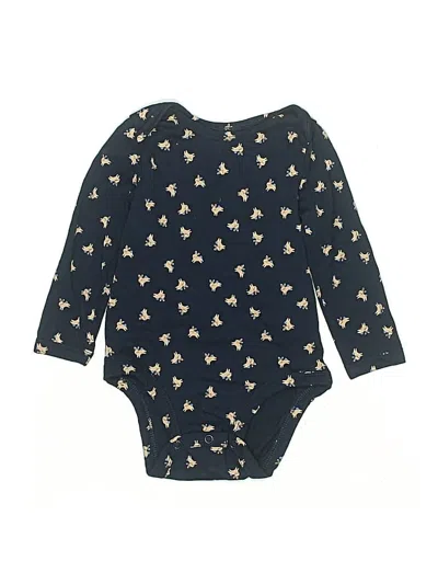 Pre-owned Amazon Essentials Babies' Long Sleeve Onesie In Black