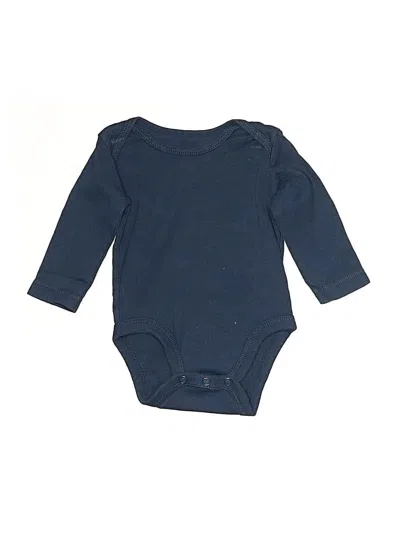 Pre-owned Amazon Essentials Babies' Long Sleeve Onesie In Blue