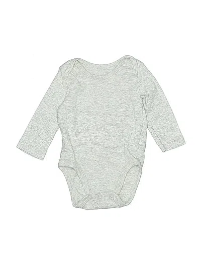 Pre-owned Amazon Essentials Babies' Long Sleeve Onesie In Gray