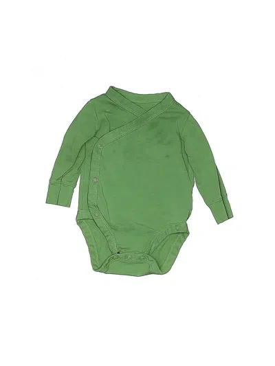 Pre-owned Amazon Essentials Babies' Long Sleeve Onesie In Green