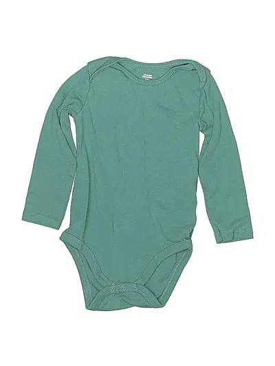 Pre-owned Amazon Essentials Kids' Long Sleeve Onesie In Teal