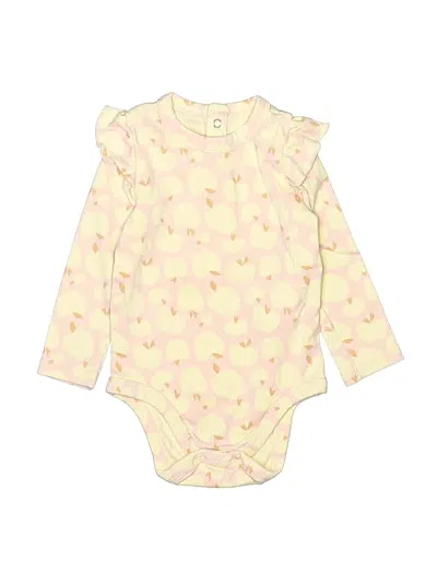Pre-owned Amazon Essentials Babies' Long Sleeve Onesie In Yellow
