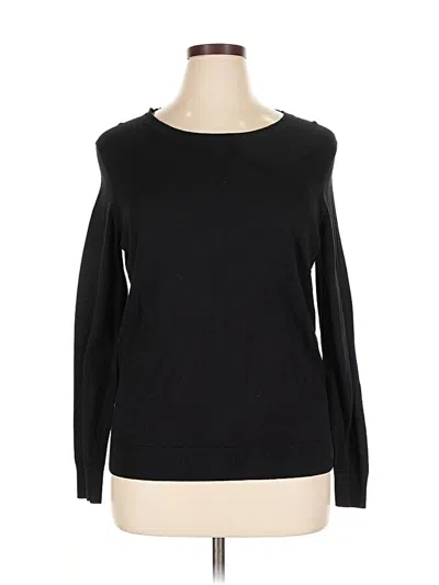 Pre-owned Amazon Essentials Long Sleeve Top Black Boatneck Tops
