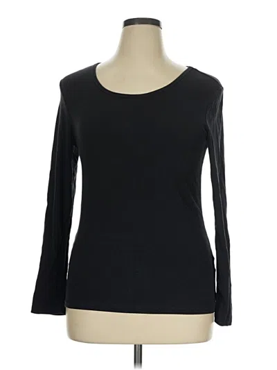 Pre-owned Amazon Essentials Long Sleeve Top Black Boatneck Tops