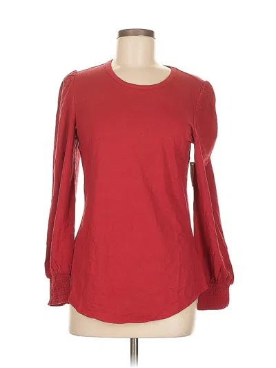 Pre-owned Amazon Essentials Long Sleeve Top Red Crew Neck Tops