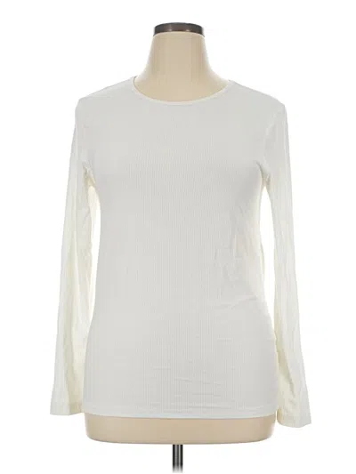 Pre-owned Amazon Essentials Long Sleeve T-shirt In Ivory