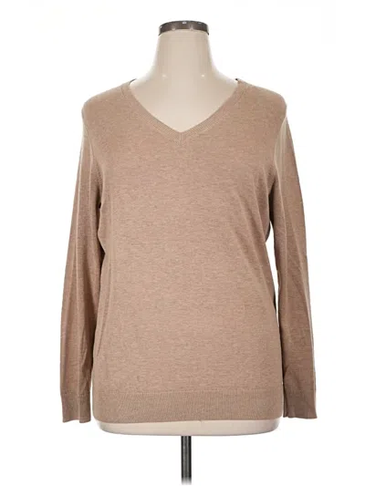 Pre-owned Amazon Essentials Long Sleeve T-shirt In Tan