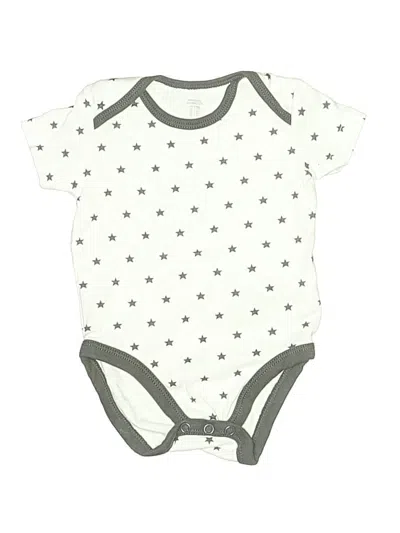 Pre-owned Amazon Essentials Babies' Short Sleeve Onesie In White