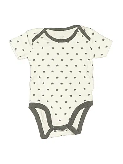 Pre-owned Amazon Essentials Babies' Short Sleeve Onesie In White