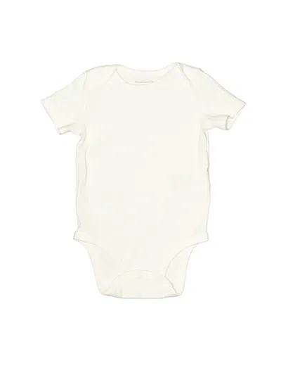 Pre-owned Amazon Essentials Babies' Short Sleeve Onesie In White