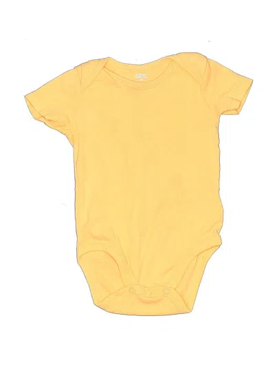 Pre-owned Amazon Essentials Babies' Short Sleeve Onesie In Yellow