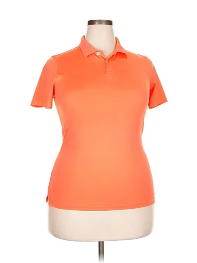Pre-owned Amazon Essentials Short Sleeve Polo Shirt In Orange