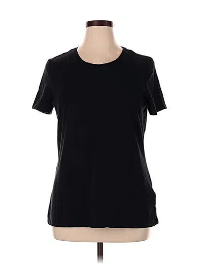 Pre-owned Amazon Essentials Short Sleeve Top Black Crew Neck Tops