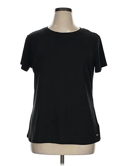 Pre-owned Amazon Essentials Short Sleeve Top Black Crew Neck Tops