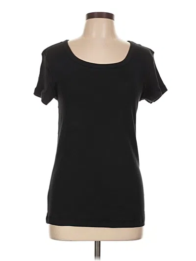 Pre-owned Amazon Essentials Short Sleeve Top Black Scoop Neck Tops