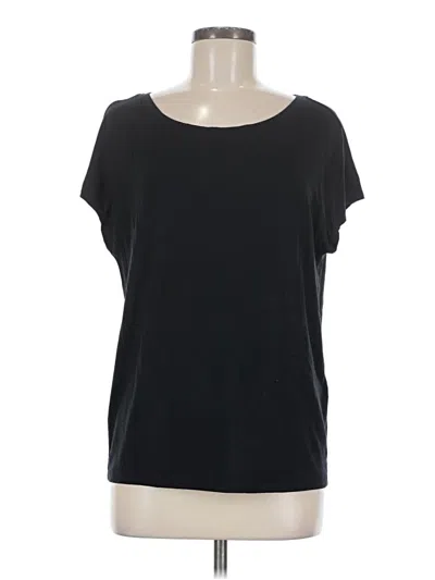 Pre-owned Amazon Essentials Short Sleeve Top Black Scoop Neck Tops