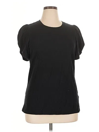 Pre-owned Amazon Essentials Short Sleeve Top Black Scoop Neck Tops