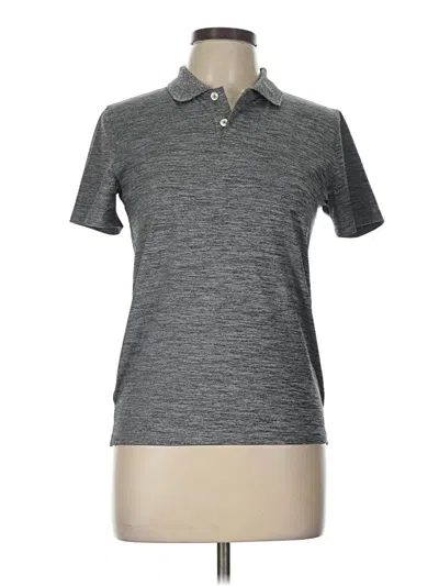 Pre-owned Amazon Essentials Short Sleeve Top Gray Collared Neckline Tops