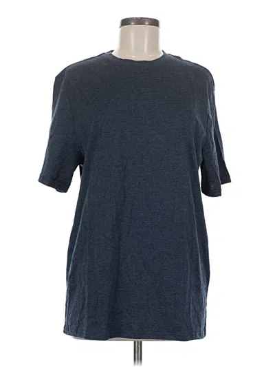Pre-owned Amazon Essentials Short Sleeve Top Gray Crew Neck Tops