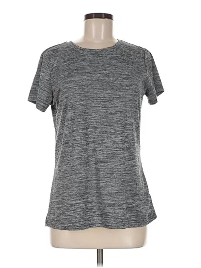Pre-owned Amazon Essentials Short Sleeve Top Gray Crew Neck Tops