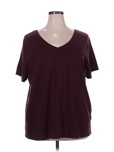 Pre-owned Amazon Essentials Short Sleeve T-shirt In Burgundy
