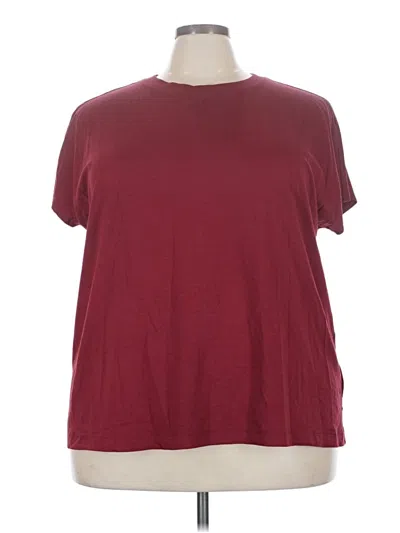 Pre-owned Amazon Essentials Short Sleeve T-shirt In Burgundy