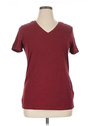 Pre-owned Amazon Essentials Short Sleeve T-shirt In Burgundy