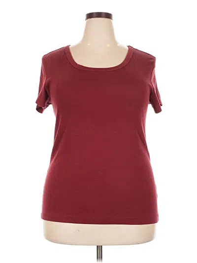 Pre-owned Amazon Essentials Short Sleeve T-shirt In Burgundy