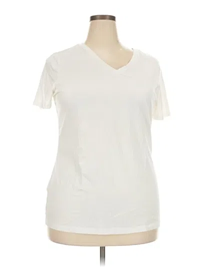 Pre-owned Amazon Essentials Short Sleeve T-shirt In Ivory