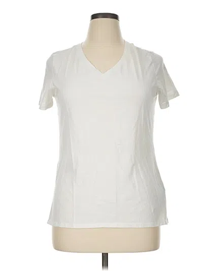 Pre-owned Amazon Essentials Short Sleeve T-shirt In Ivory